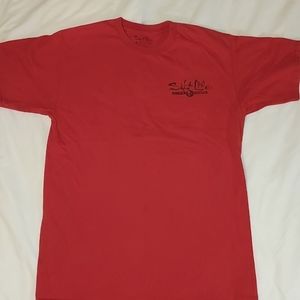 Mens red salt life t shirt